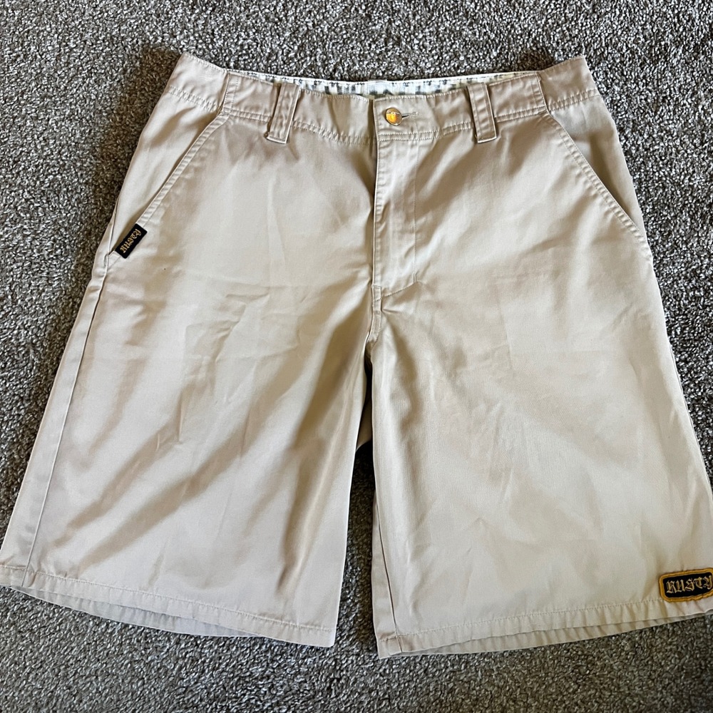 Rusty Surf Skateboarding Shorts Mens 30 Khaki Beige Casual Streetwear‎ 0278